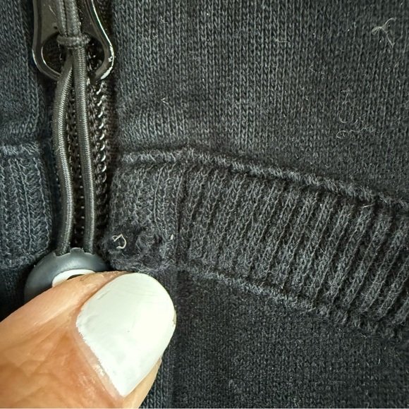 LULULEMON Full Zip Scuba Hoodie Hooded Jacket Heavy Black size 6 - Picture 4 of 6